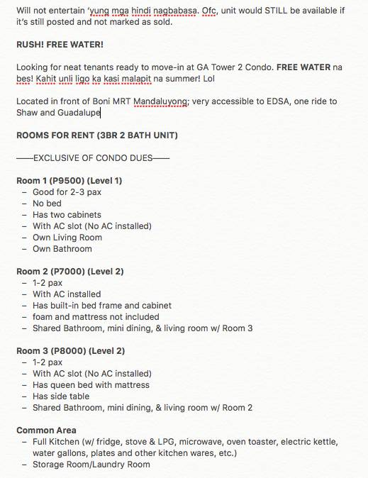 ROOMS FOR RENT (3BR 2 BATH UNIT) (FREE WATER)