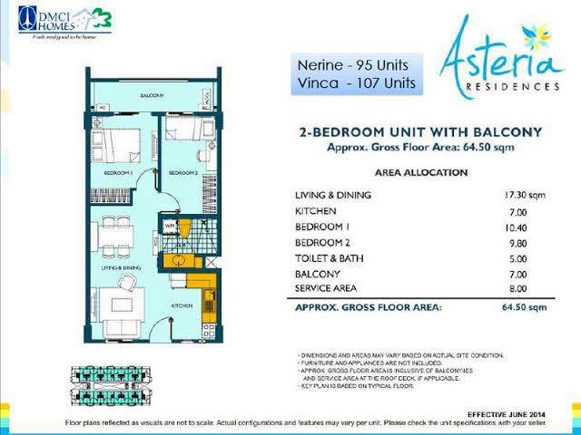 2BR with Parking in Asteria Residences 
