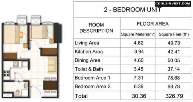 2BR Condo For Rent at Trees Residences